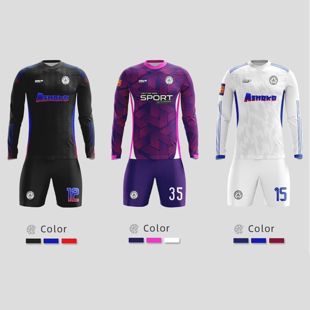 Sublimation custom made uniform jersey long sleeve