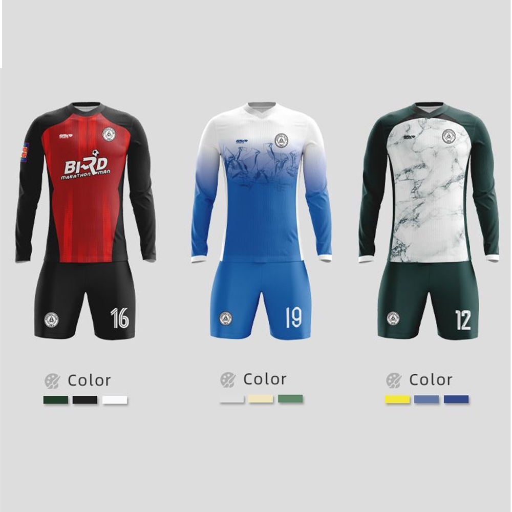 Sublimation custom made uniform jersey long sleeve