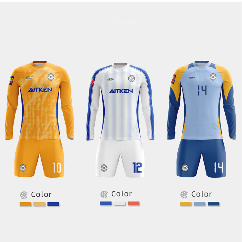 Sublimation custom made uniform jersey long sleeve